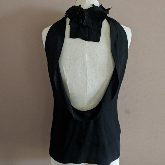 Robert Rodriguez Black Silk Top High Neck - Picture 4 of 7